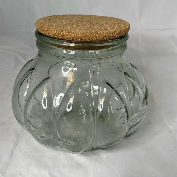 VINTAGE Italglass Cork Top Apothecary Canister Large Capacity - Picture 9 of 9